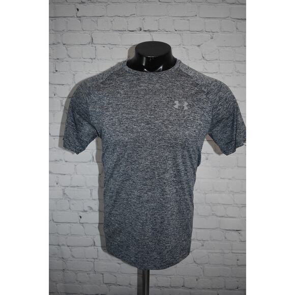 Under Armour Tech Tee Shirt Mens Size Medium Performance HeatGear Blue Gym - Picture 5 of 6